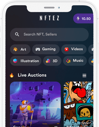 NFTez - NFT Buying Selling Marketplace App at opus labworks